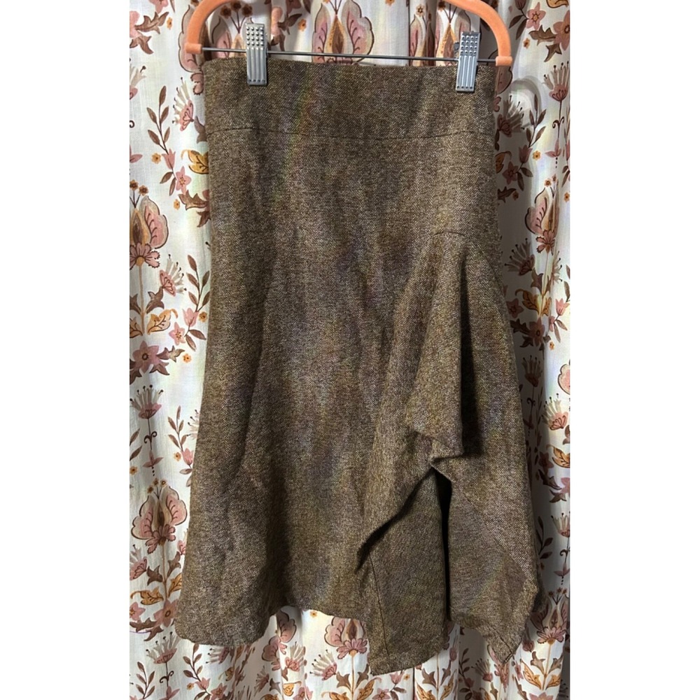 girls Mia Joy by Joyfolie size 6 brown tweed skirt with ruffles